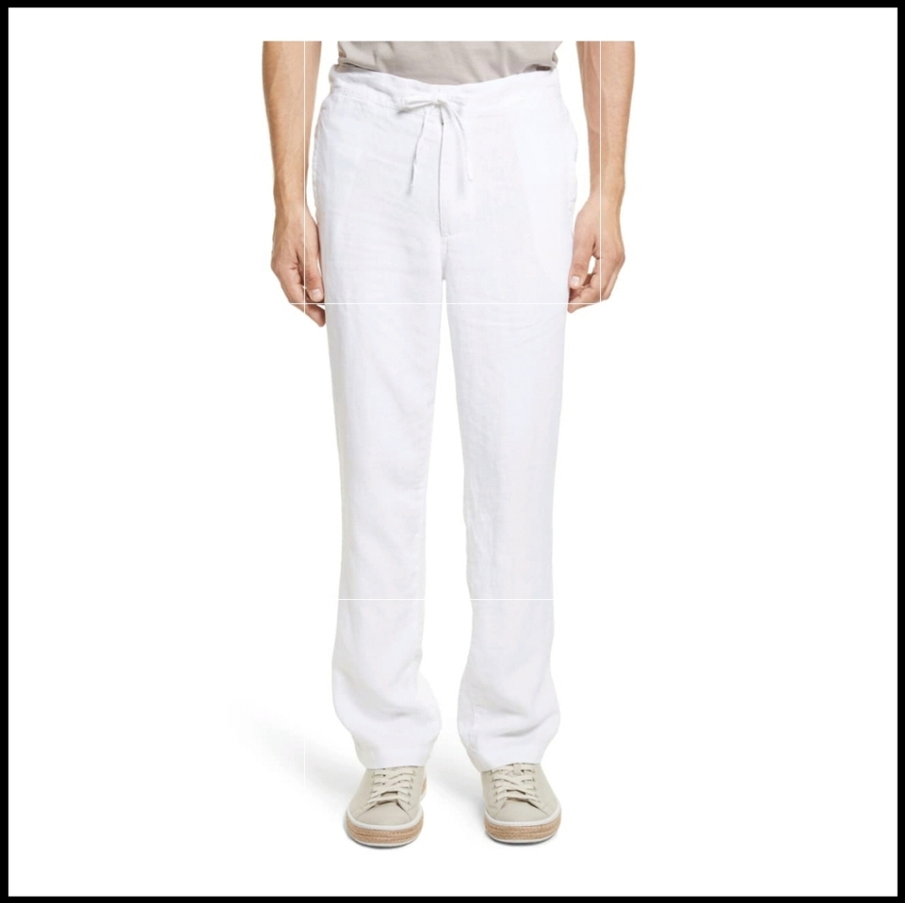 NWT off white linen lounge pant Collin drawstring